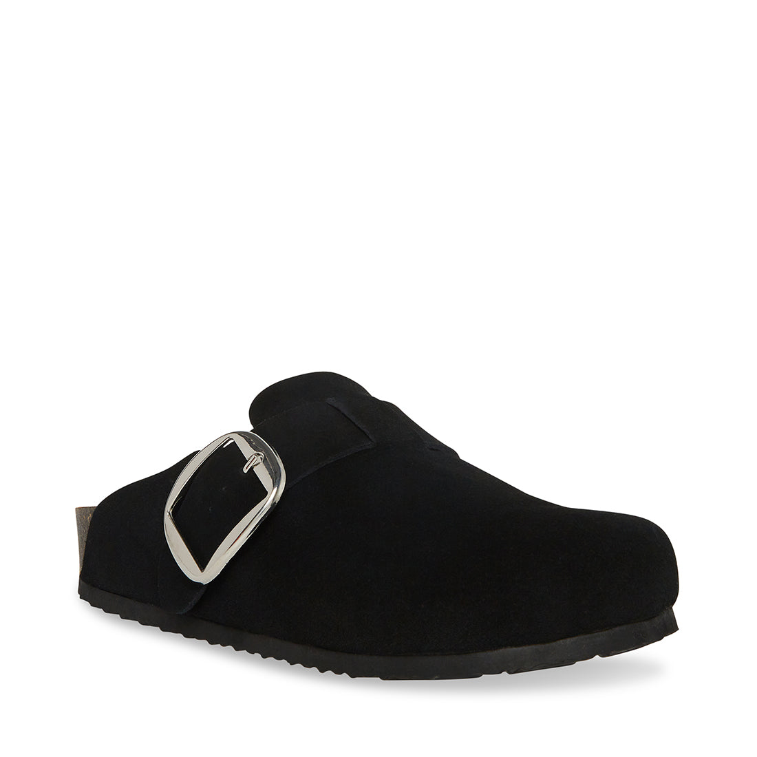 Revamped Small Social Black Suede Clogs