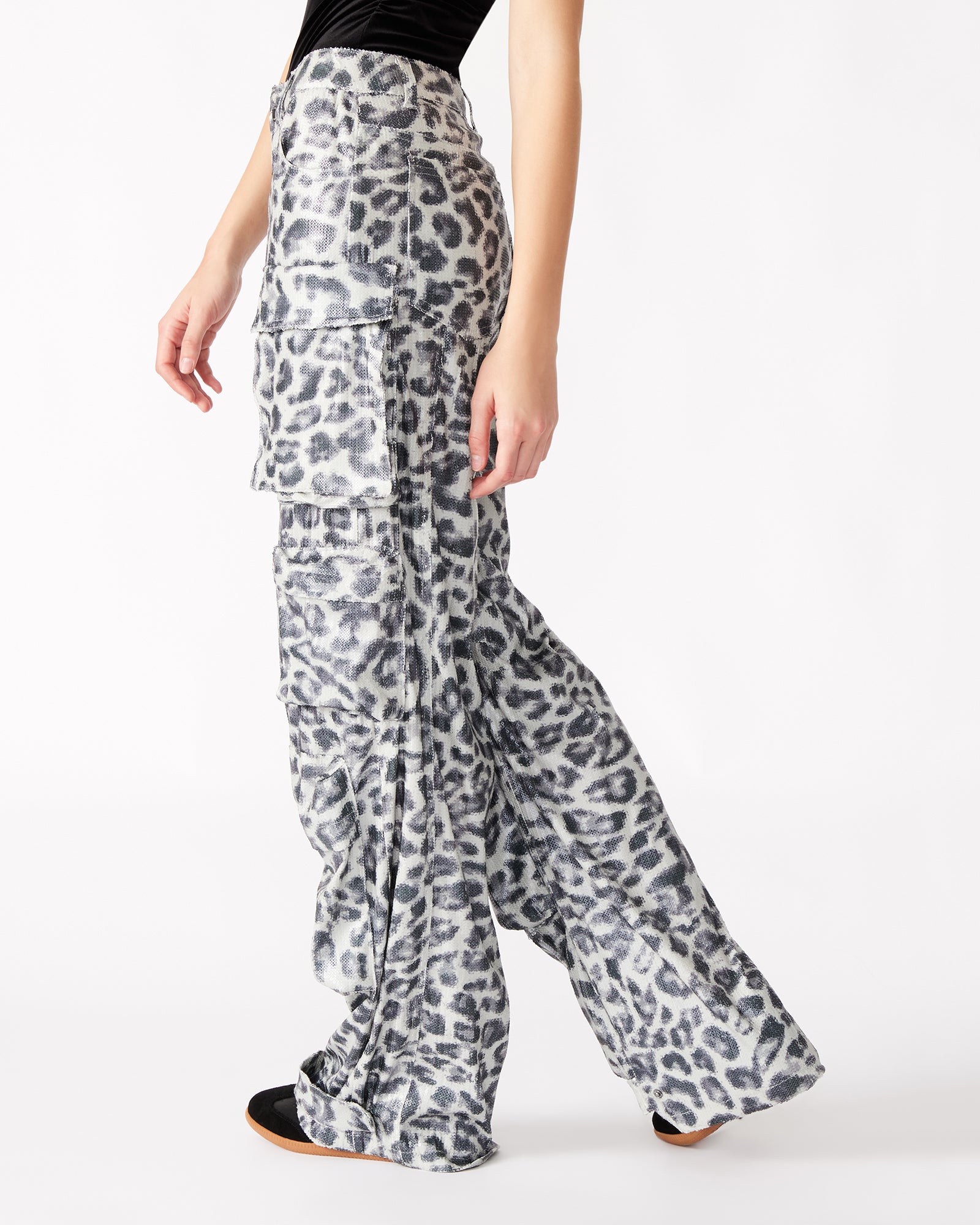 Stunning DUO Sequin Leopard Cargo Pants