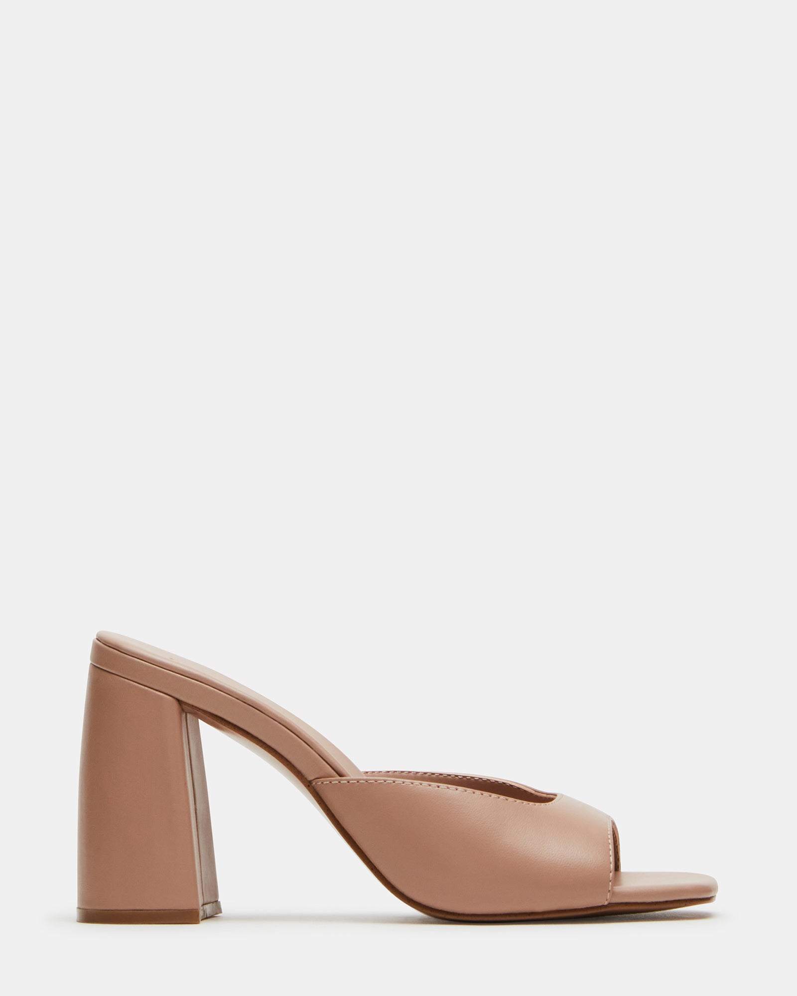 MANIA Blush Leather Mule Heels - A Fashion Sensation